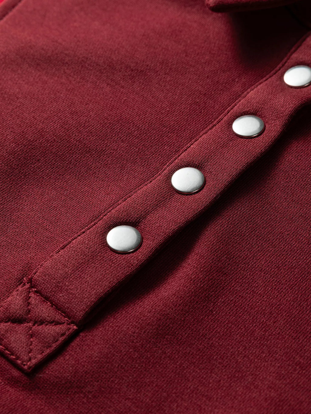 Color Block Patchwork Snap Button Oversize Hoodie