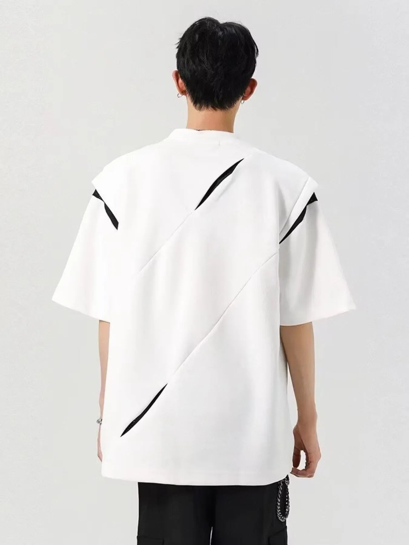 Men's Full Size Oversized Streetwear Short Sleeve T-Shirt Plus Size