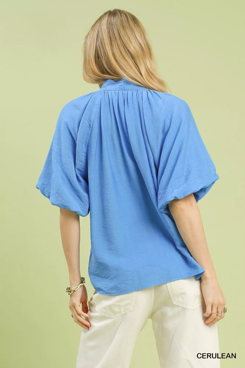 Umgee Embroidered Boho Puff Sleeve Blouse