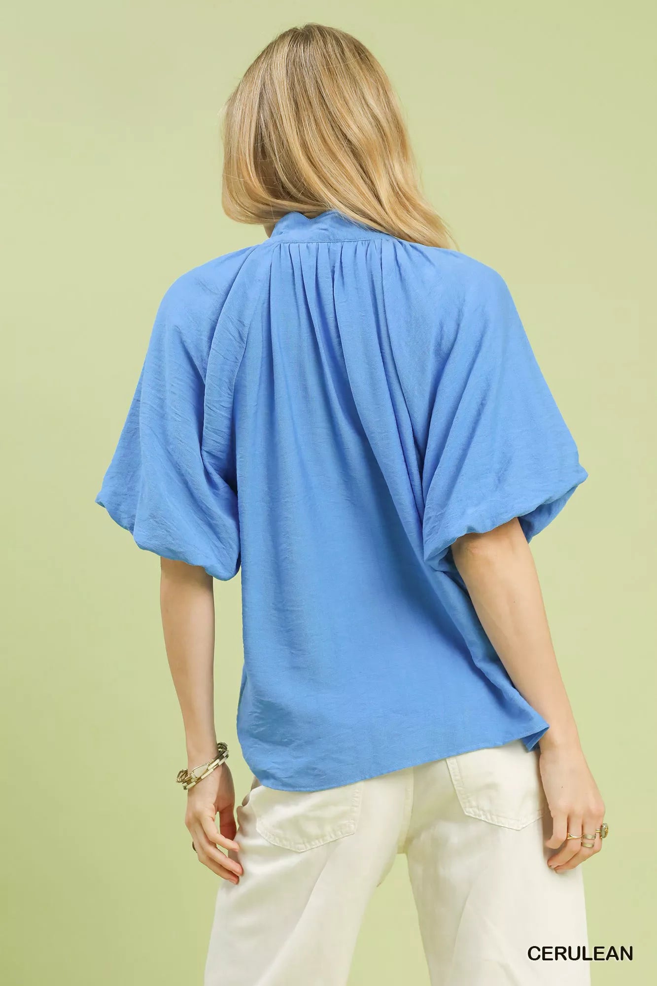 Umgee Embroidered Boho Puff Sleeve Blouse