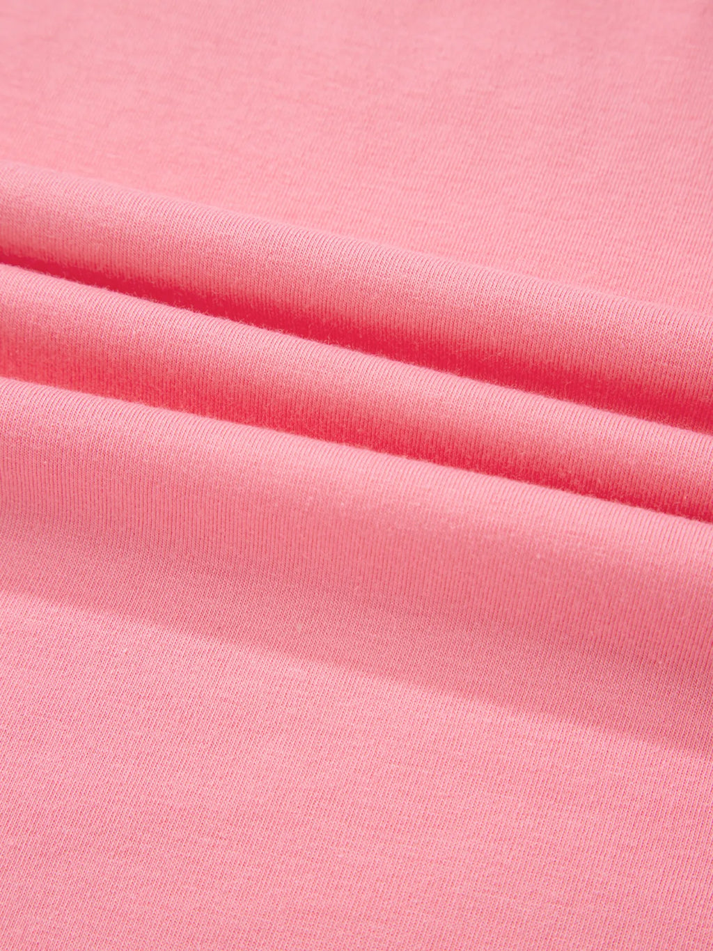 Ruffle Hem Round Neck Relaxed T-Shirt