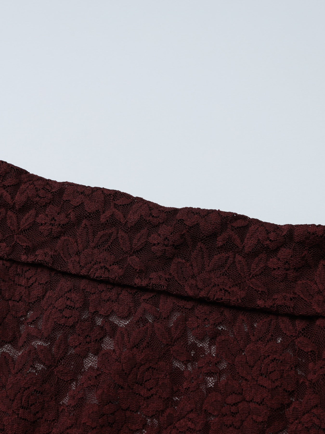 Lace One-Shoulder Long Sleeve Top