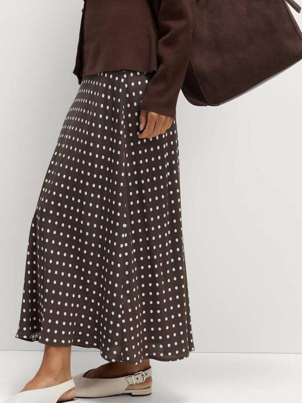Polka Dot Midi Skirt