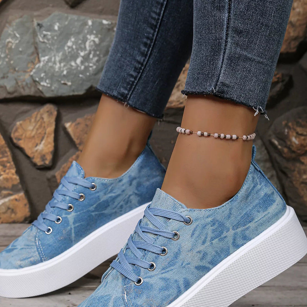 Round Toe Platform Sneakers