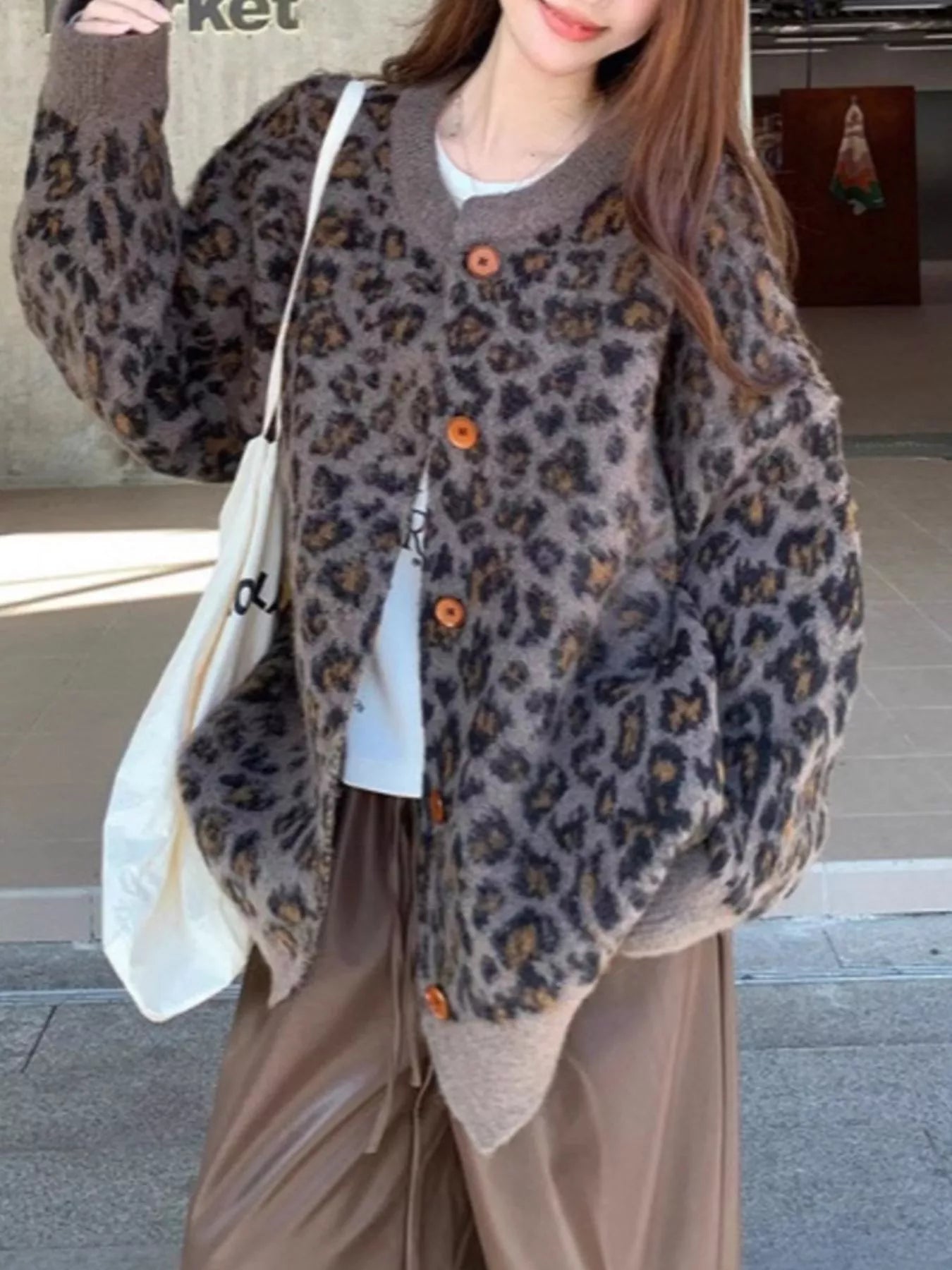 Leopard Button Up Cardigan