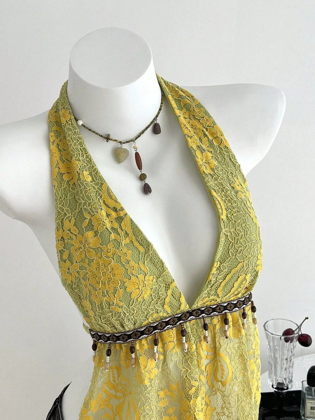 Lace Halter Neck Cami