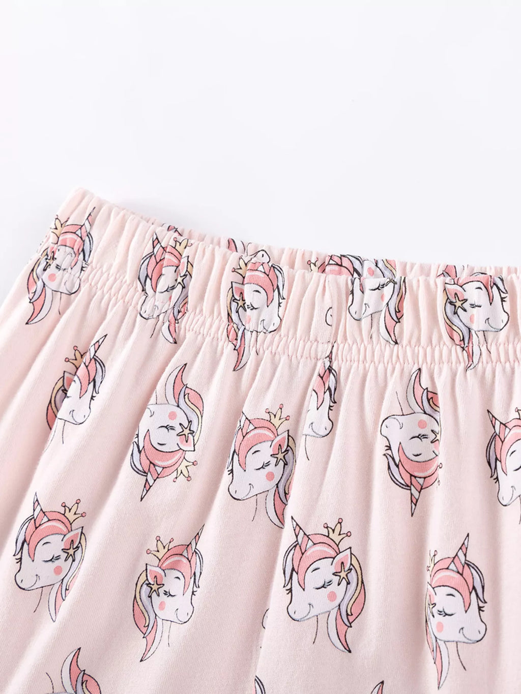 Children's Unicorn Ruffle Sleeve Top and Shorts Set