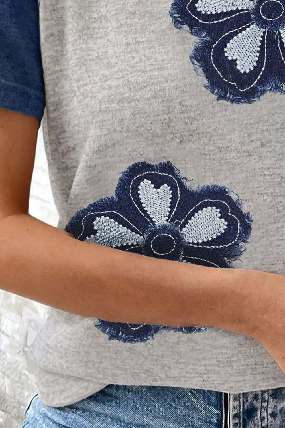 Floral Raglan Sleeve T-Shirt