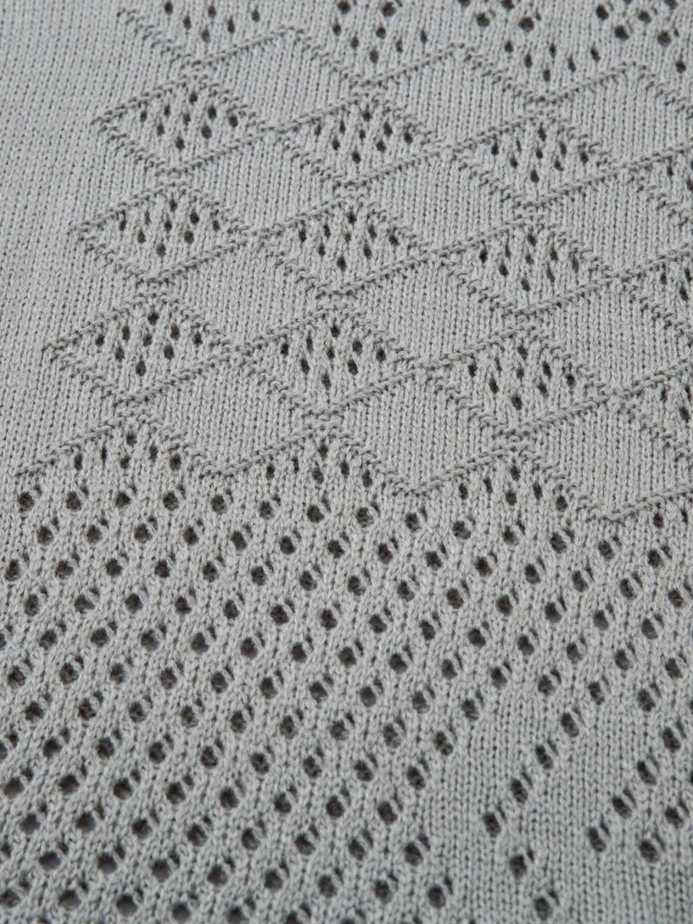 Men's Openwork Button Detail Knit Henley T-Shirt