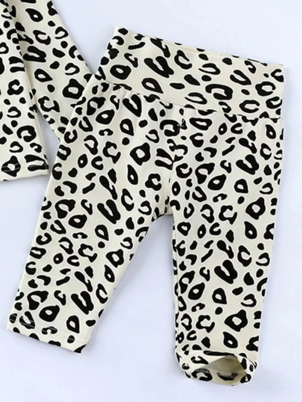 Children's Leopard Print Long Sleeve Top and Pants Set