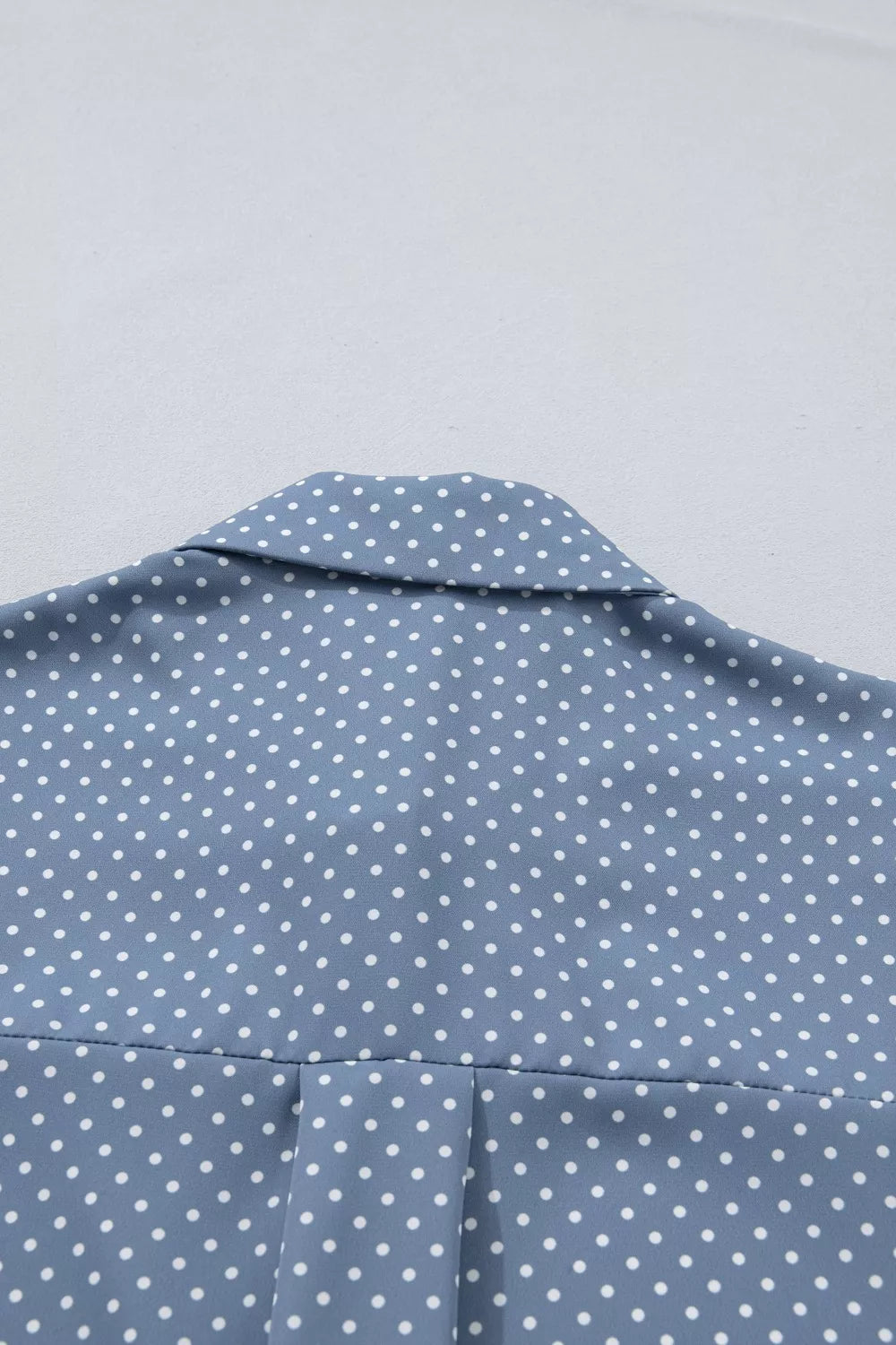 Dotted Print Cuffed Short Sleeve Shirt