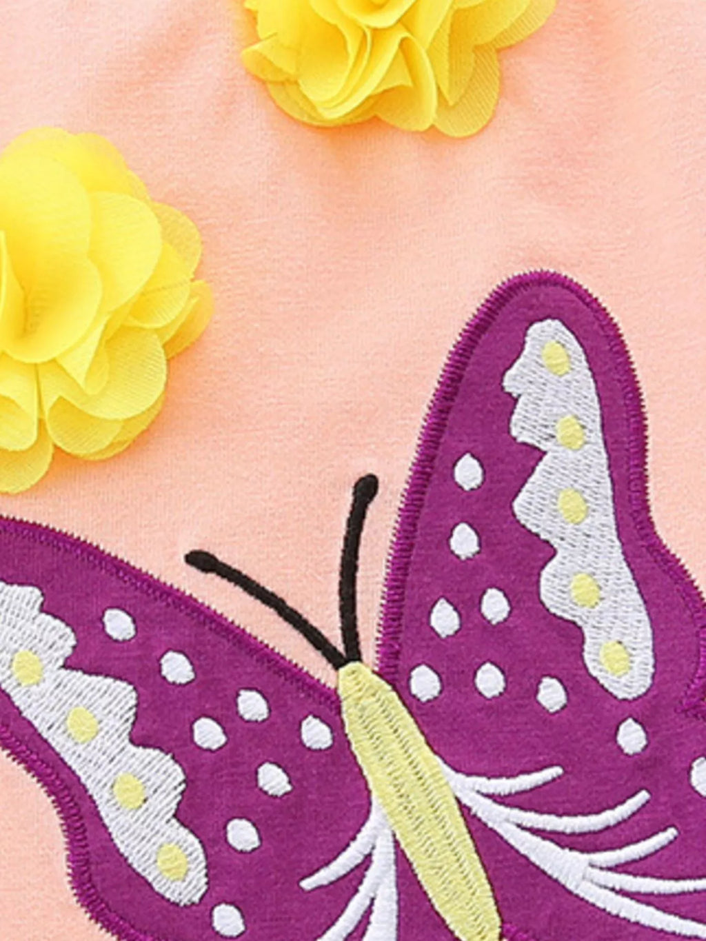 Children's Butterfly Ruffle Sleeve Top & Shorts Set
