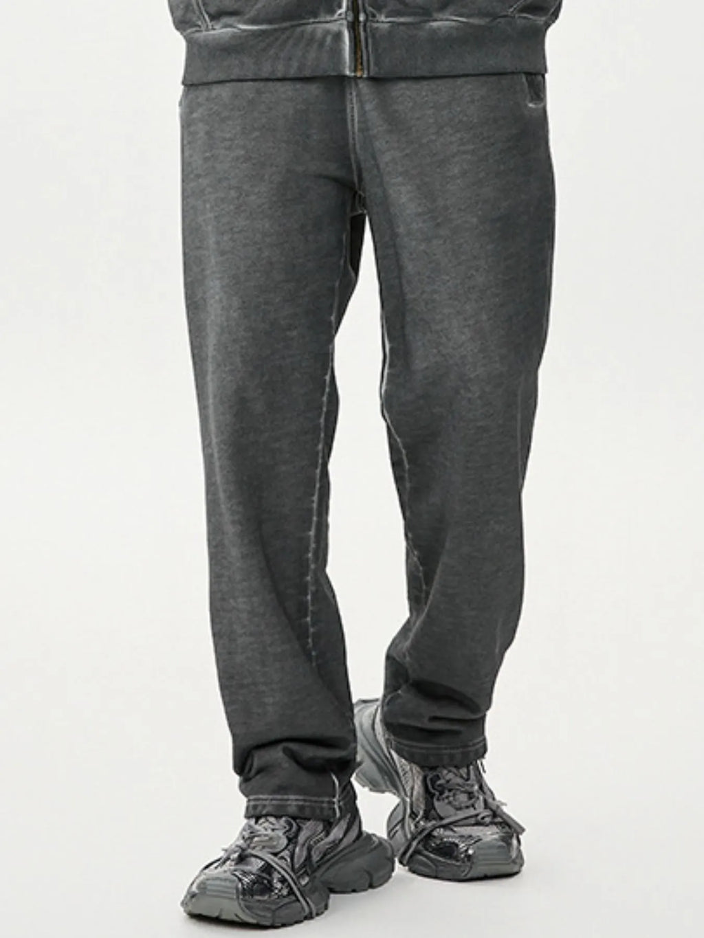 Men's Drawstring Washed Straight Sweatpants