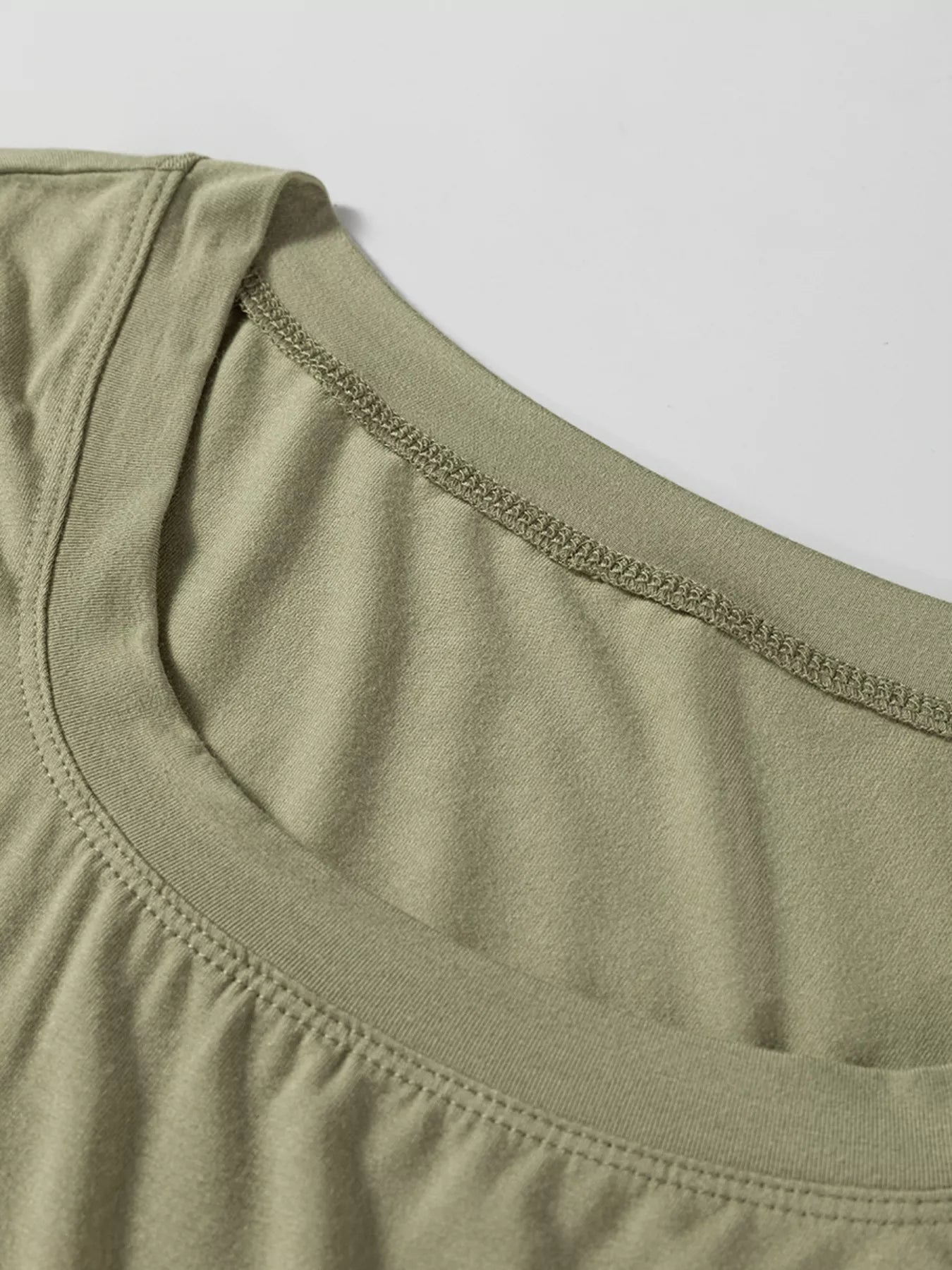 Solid Color Long Sleeve Fitted Top