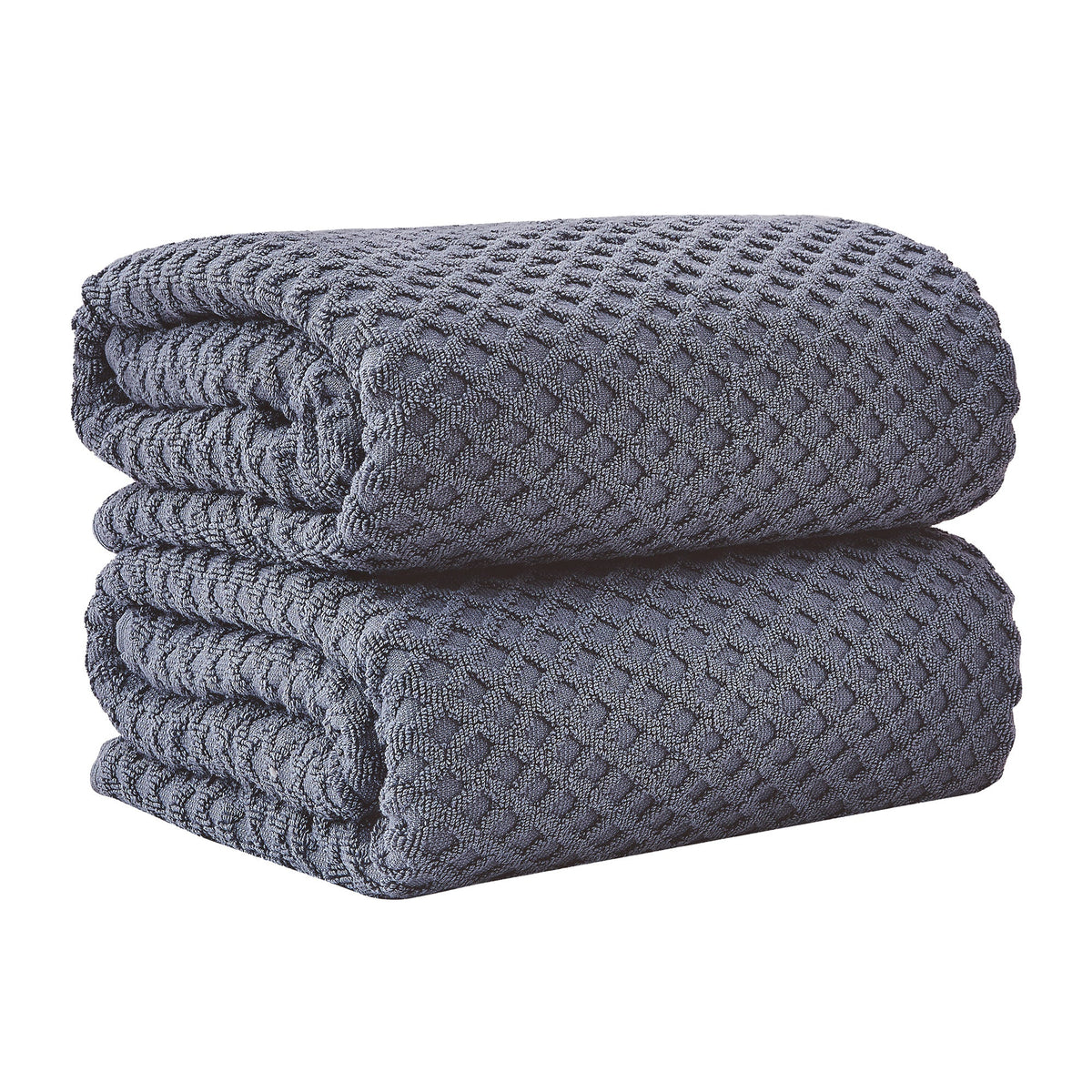 Cotton Diamond Waffle Weave Bath Towel Set - Grayson Collection