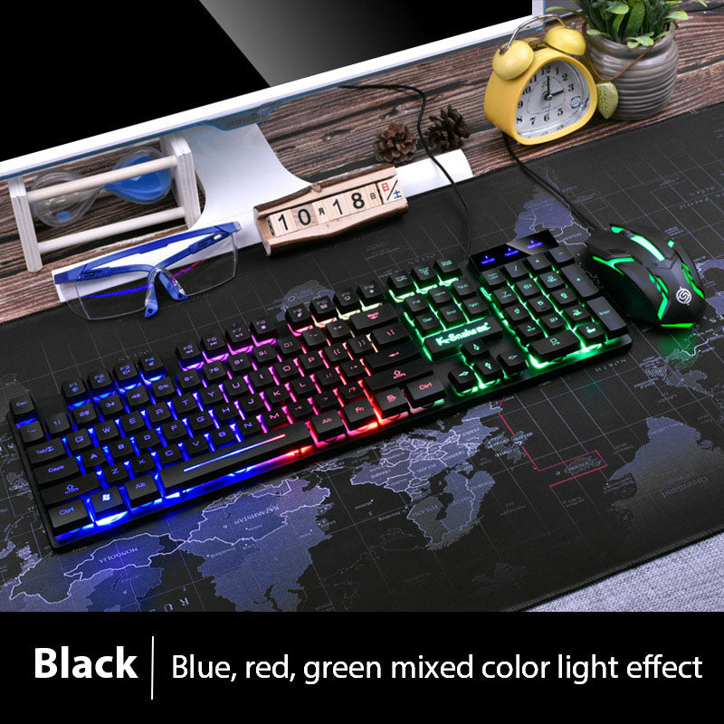 KM320™ Waterproof Backlit Gaming Keyboard & Mouse Set – Triple Waterproof, Mechanical Feel, Multimedia FN Keys, White, Black & Orange | FlipStylez LLC®