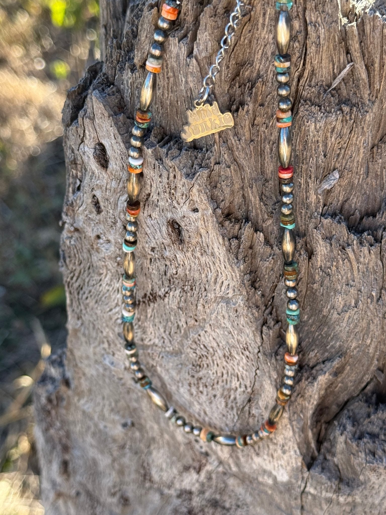 Sterling Silver Cowboy Trail Heishi Beaded Choker