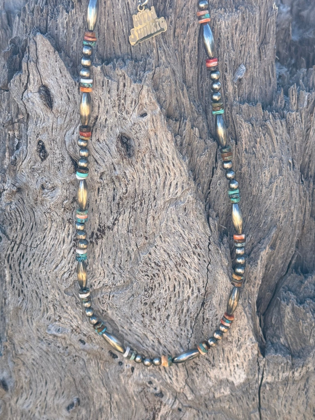 Sterling Silver Cowboy Trail Heishi Beaded Choker