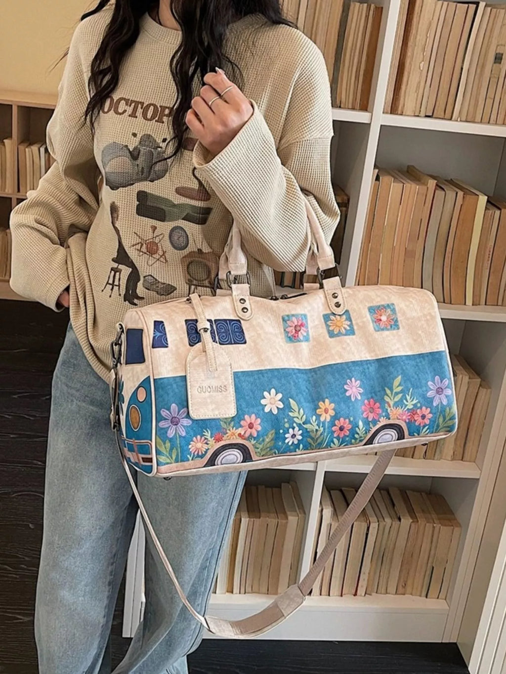 Floral Print Duffel Bag