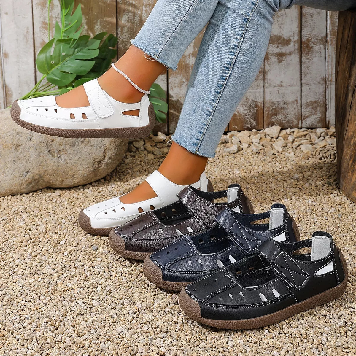 Round Toe Platform Slip-Ons