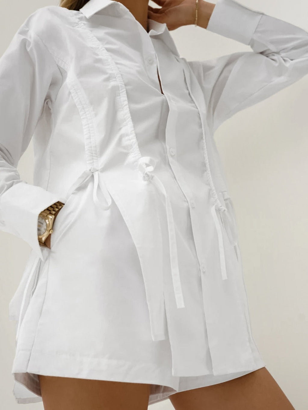 Button Up Shirt and Shorts Set
