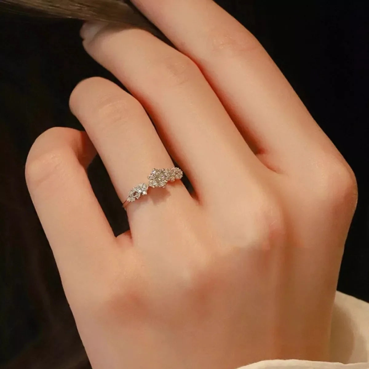 1 Carat 925 Sterling Silver Moissanite Ring