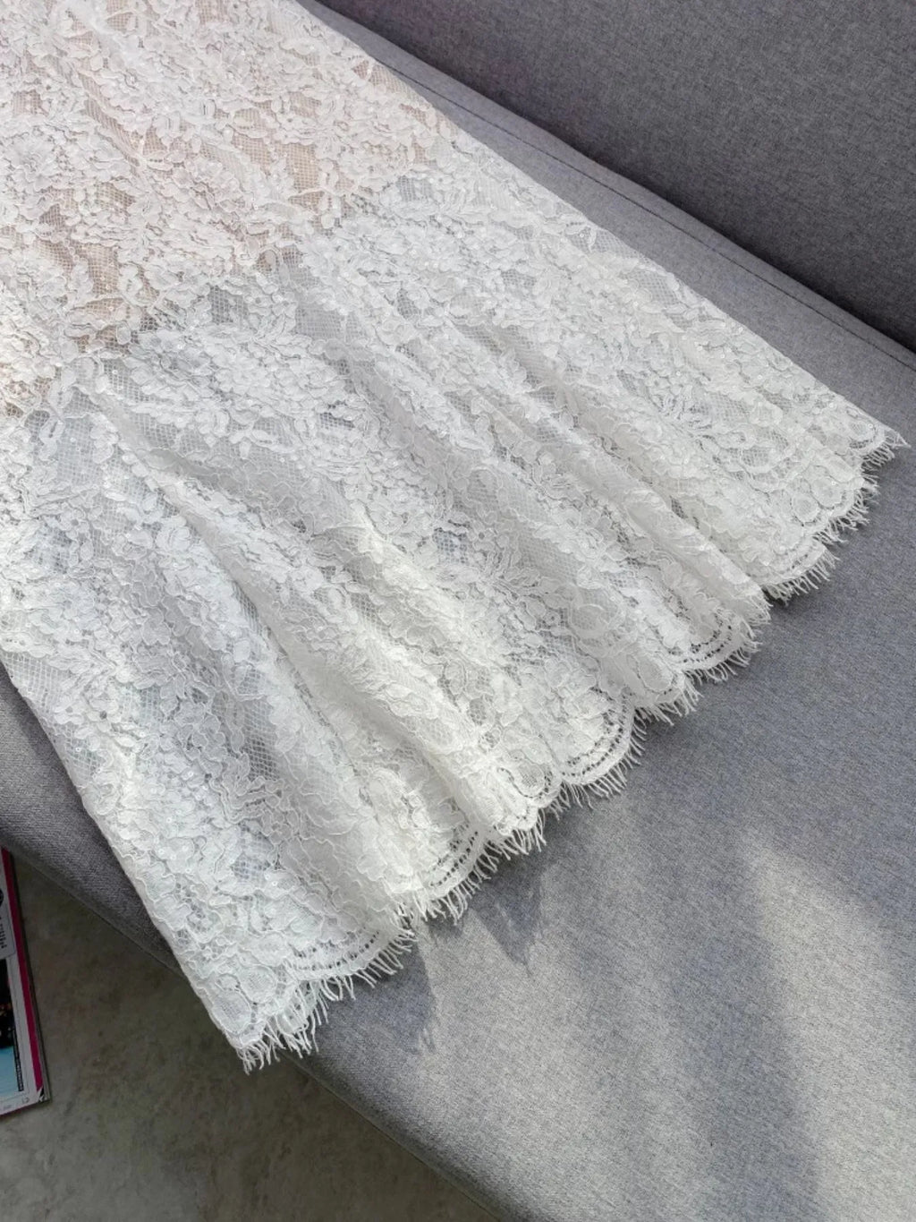 Lace Snap Down Top and Skirt Set