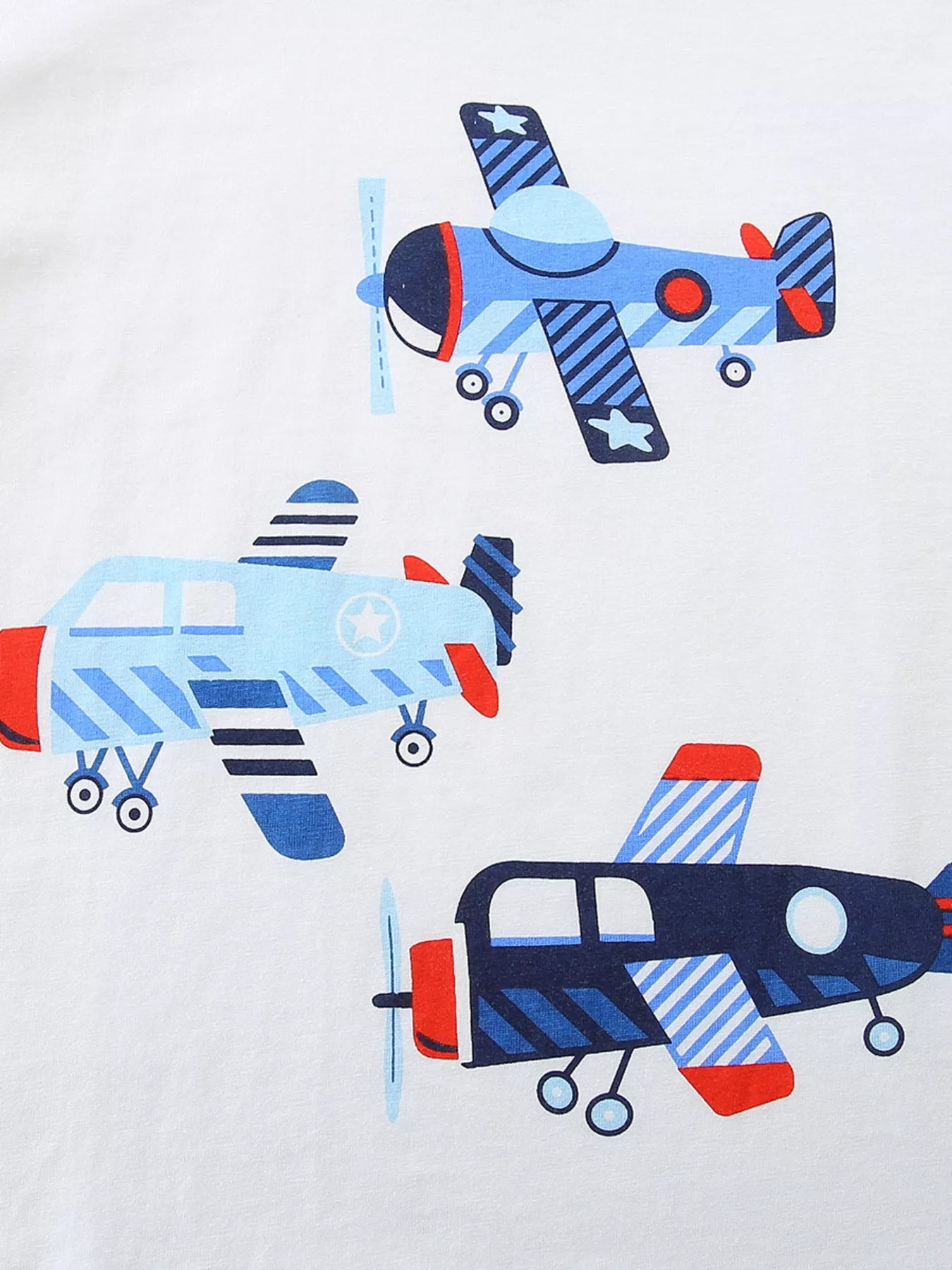 Kids' Airplane Print T-shirt and Shorts Set