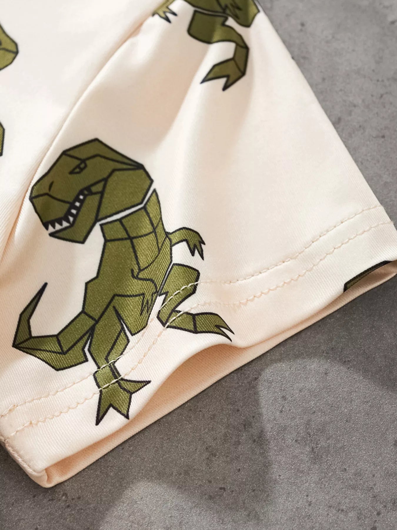 Children's Dinosaur Print Short Sleeve Tee and Shorts Set