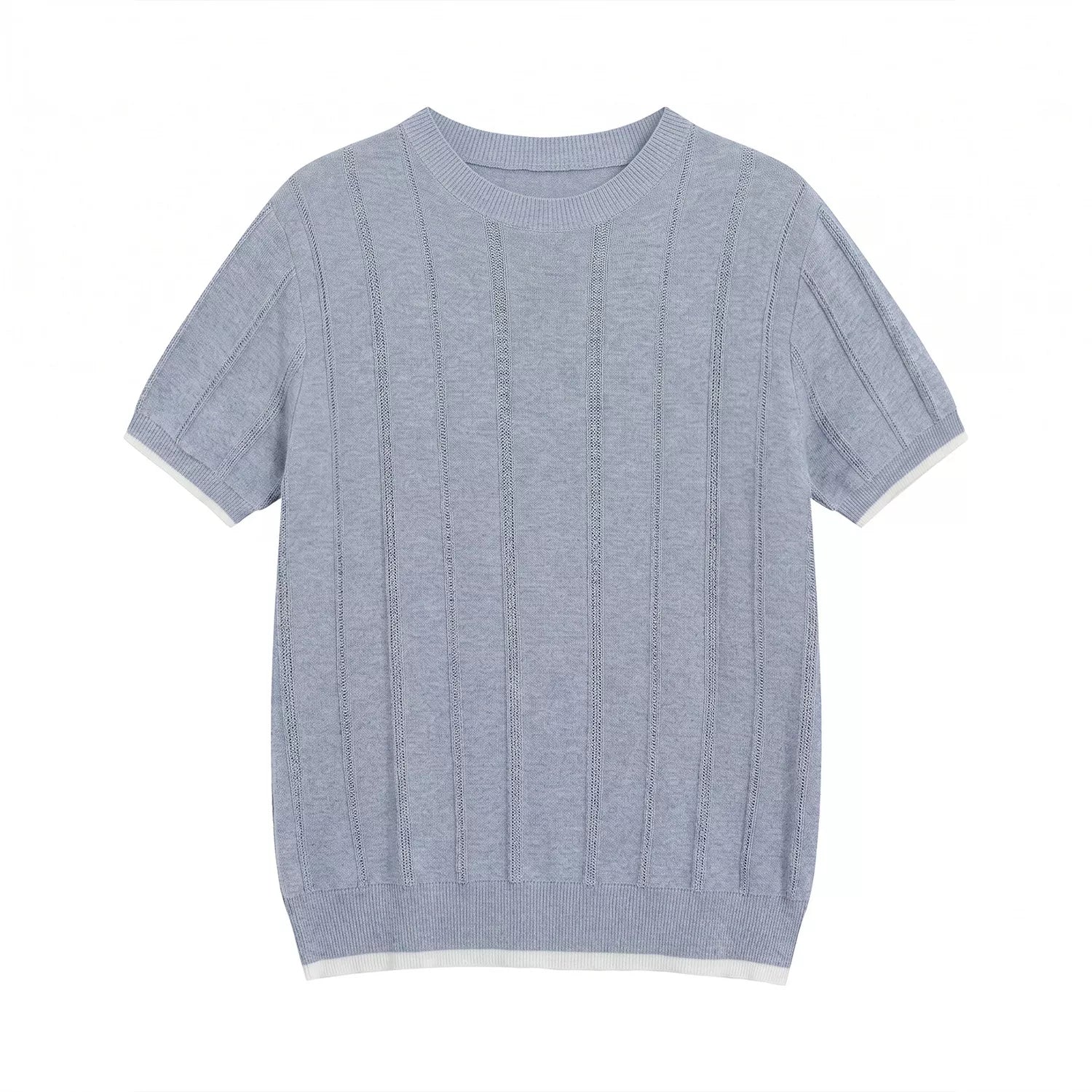 Men's Contrasting Trim Knit T-Shirt