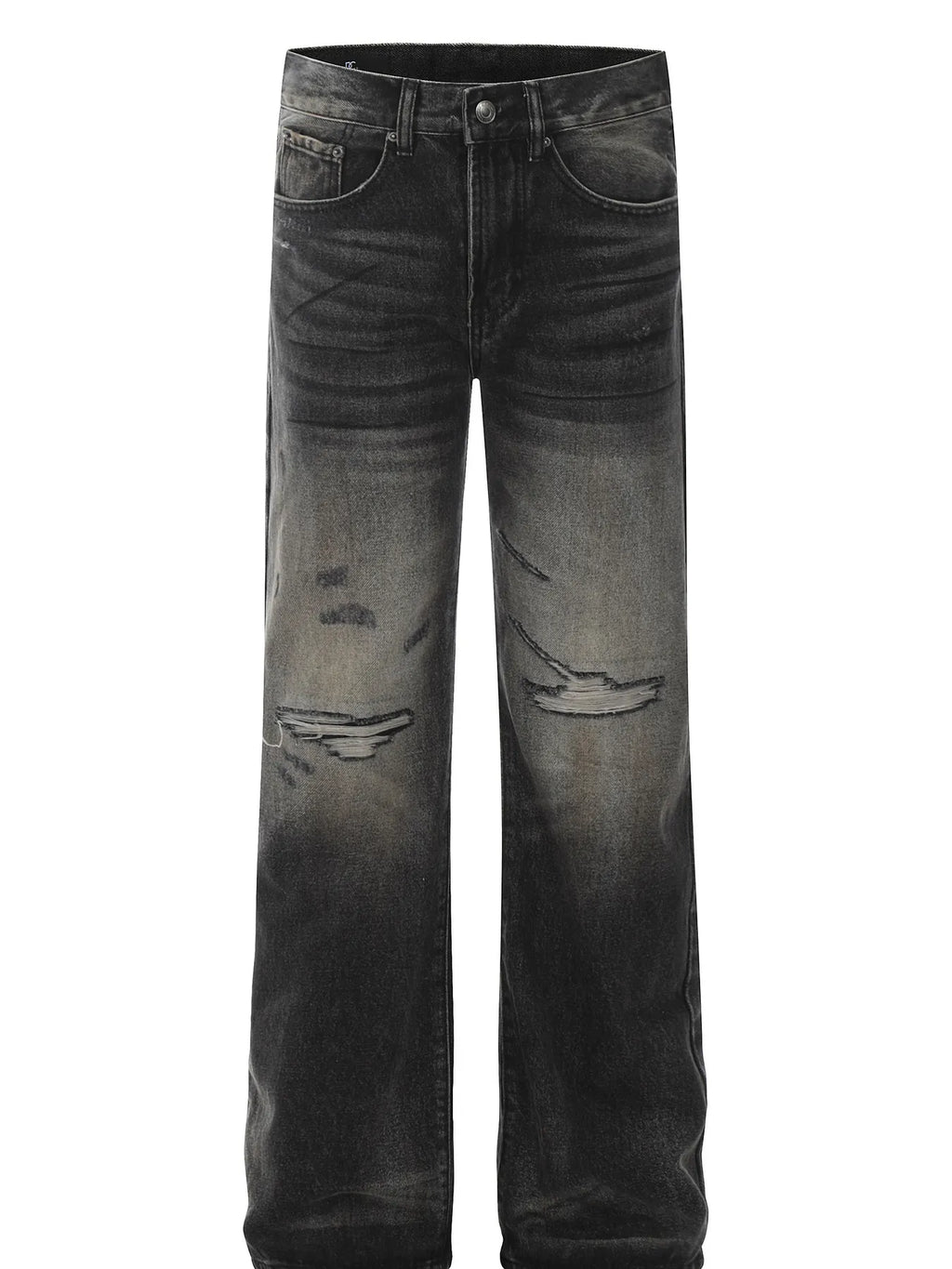 Men's Distressed Wide Leg Jeans