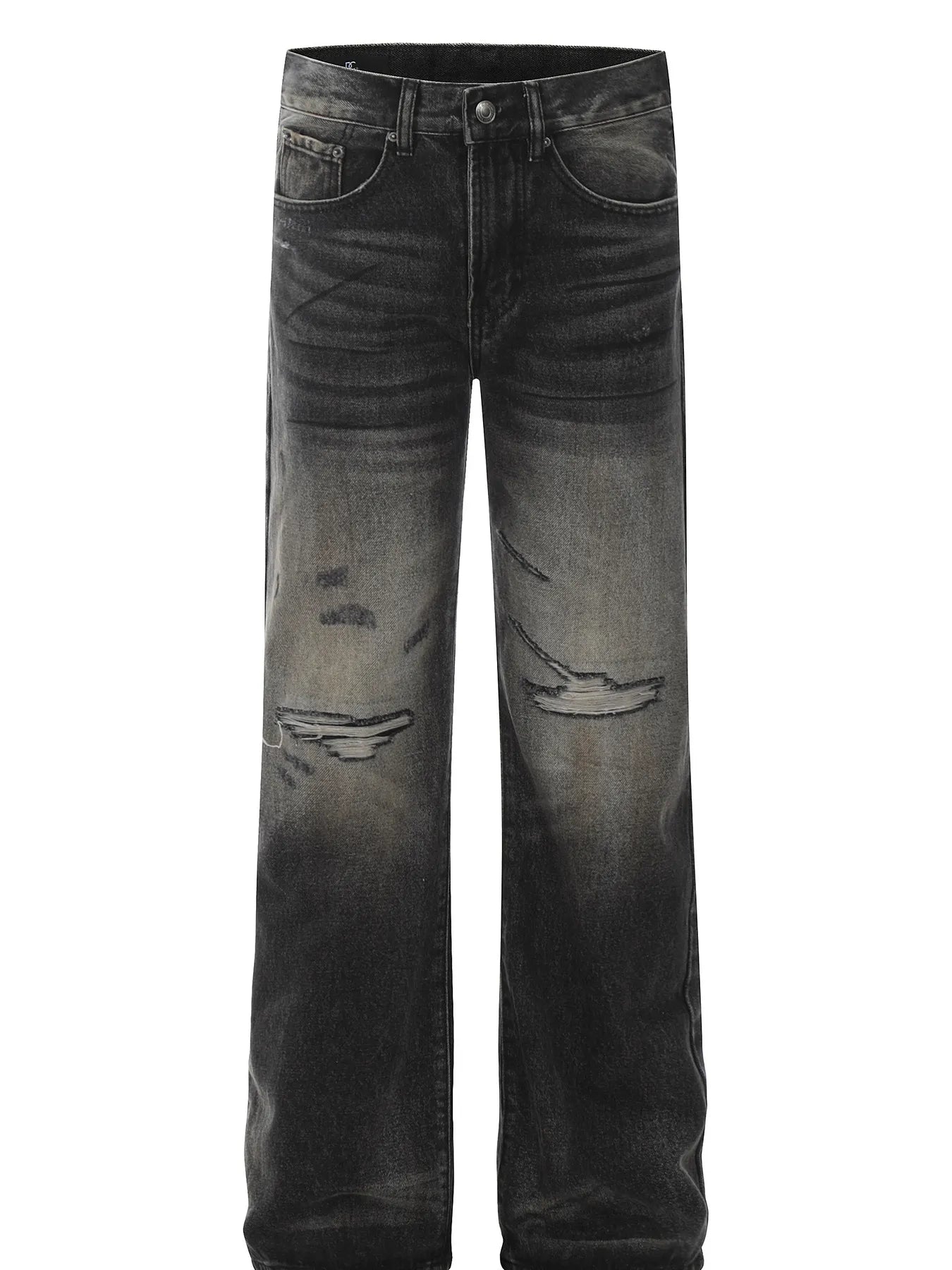 Men's Distressed Wide Leg Jeans