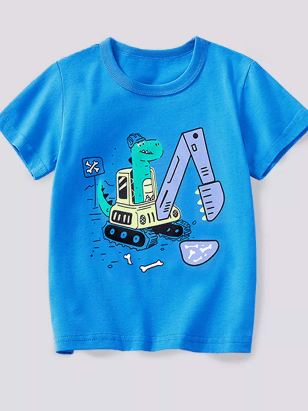 Children's Dinosaur Excavator Graphic T-Shirt