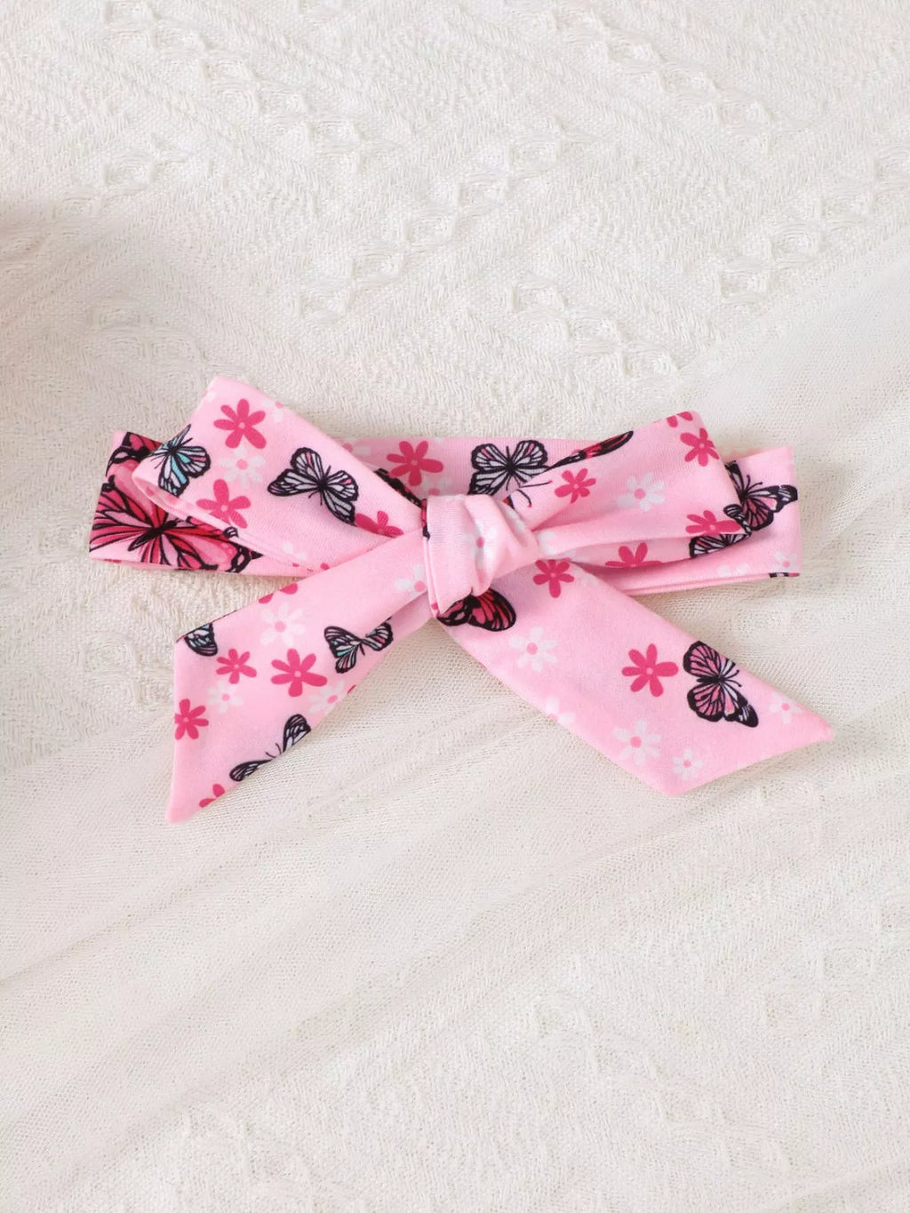 Children's Little Sister Butterfly Print Ruffle Trim Set