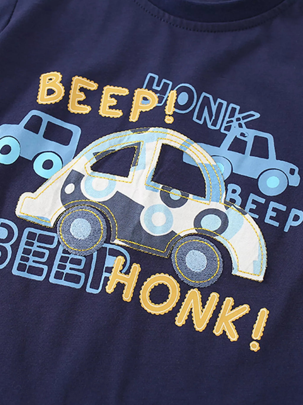 Children's Car Print Tee and Shorts Set