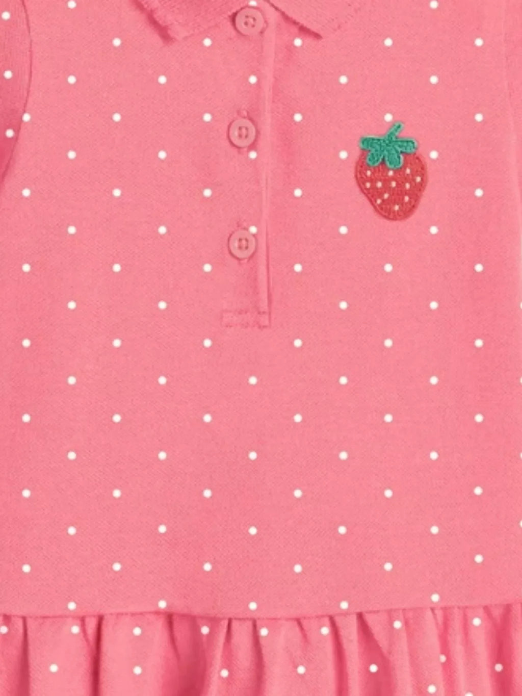 Children's Button Detail Short Sleeve Dress