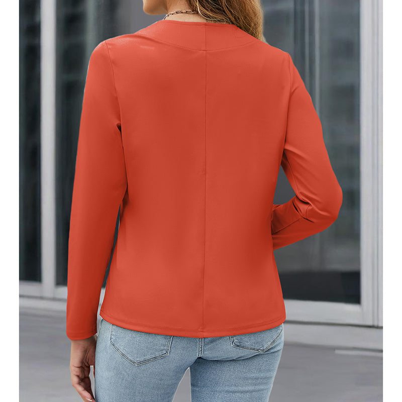 Women’s Plus‑Size Open‑Front Casual Blazer