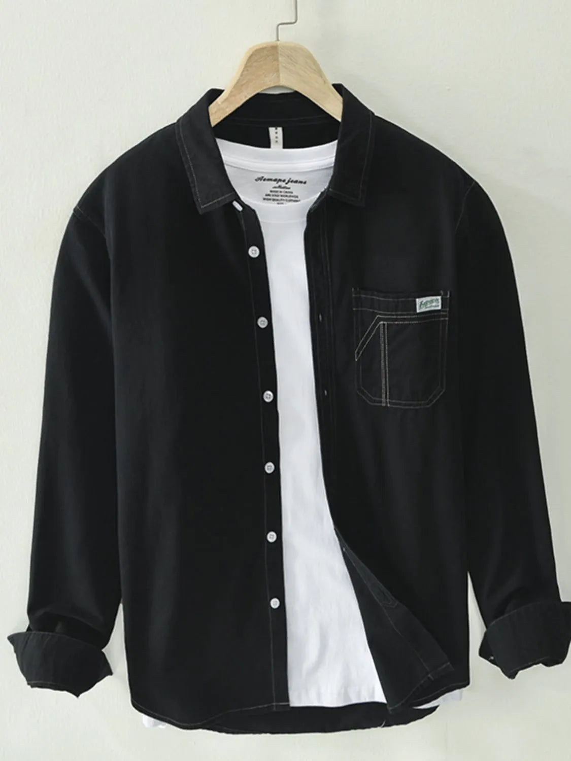 Men's Plus Size Button Up Long Sleeve Shirt