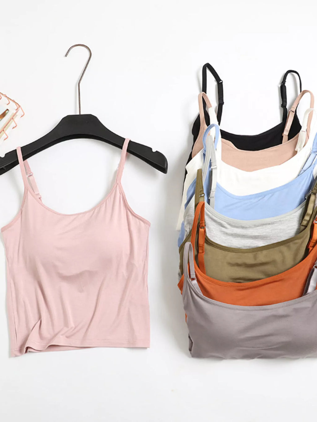 Modal Adjustable Strap Padded Cami and Shorts Set