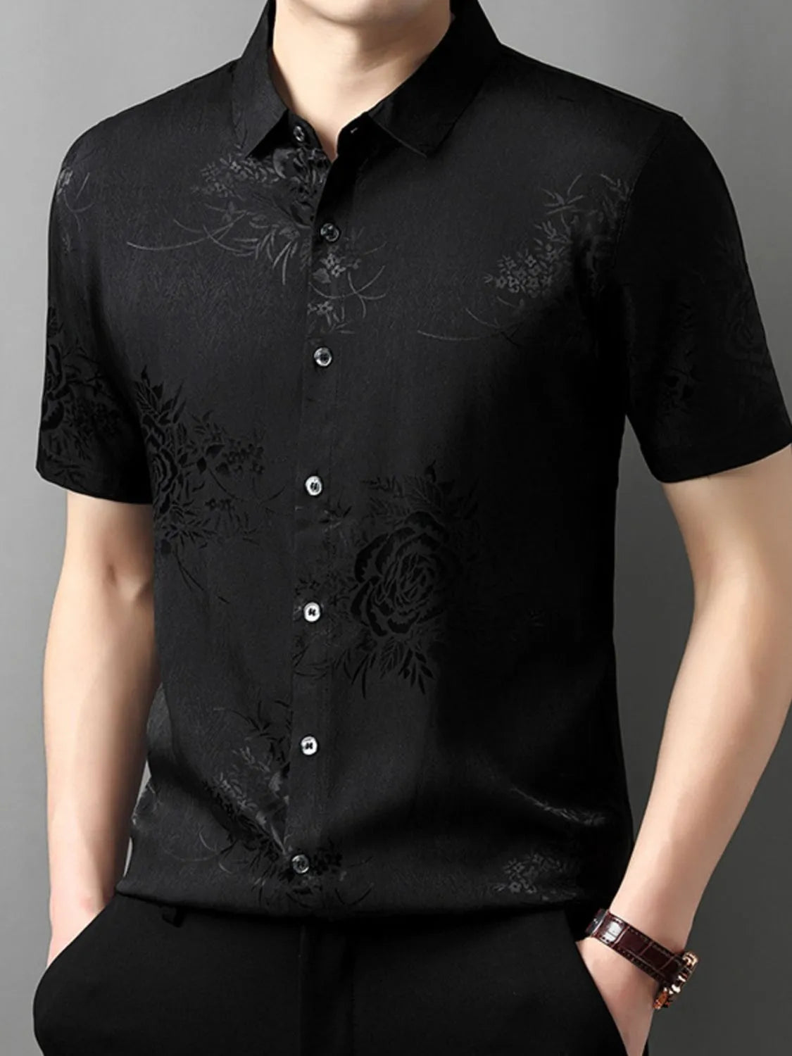 Men's Button Up Short Sleeve Shirt