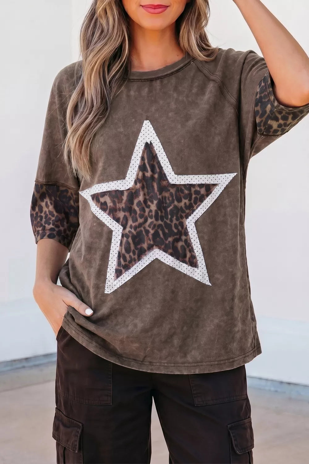 Leopard Star Patch T-Shirt