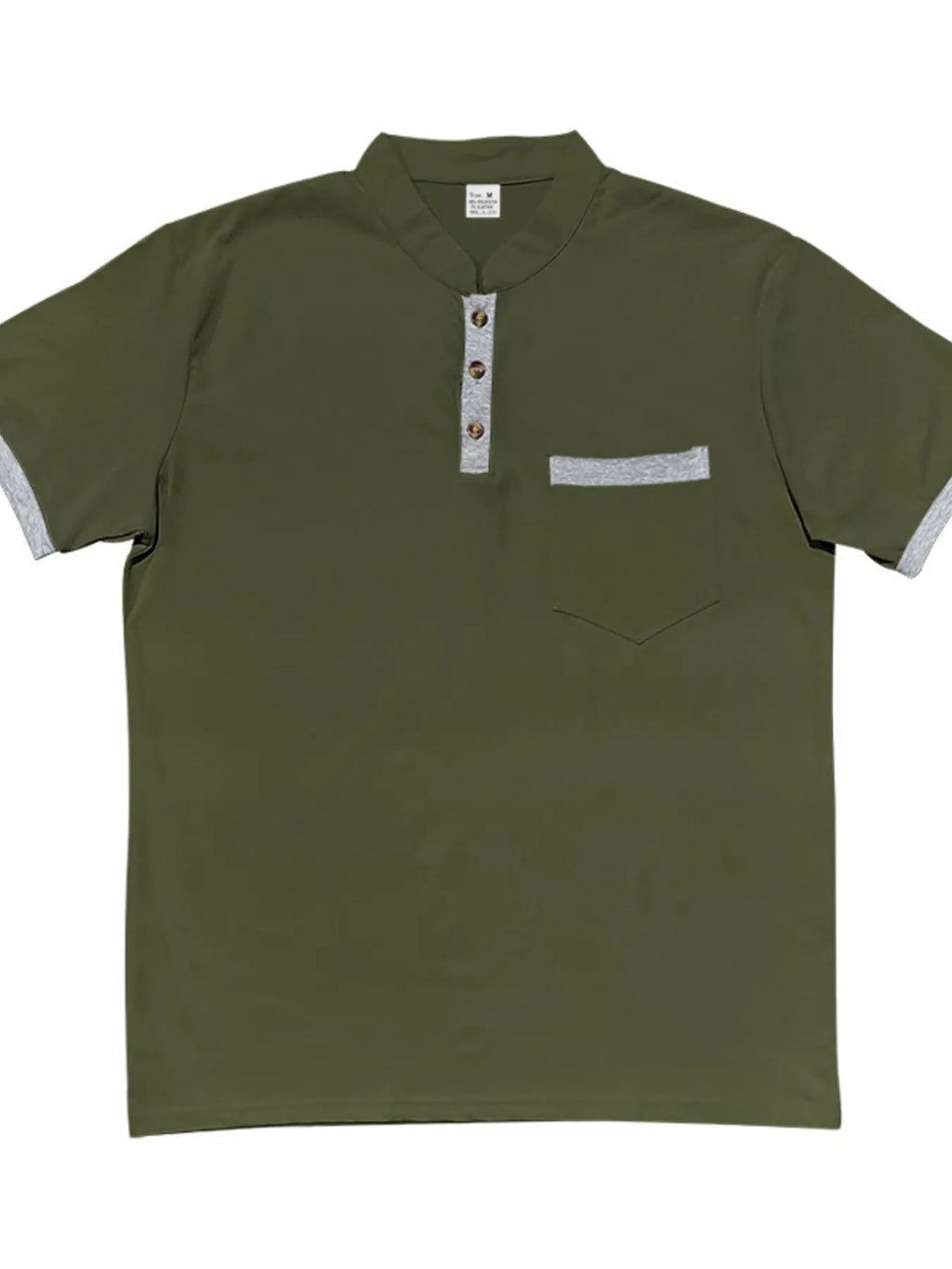 Men's Full Size Button Detail Short Sleeve Top Plus Size