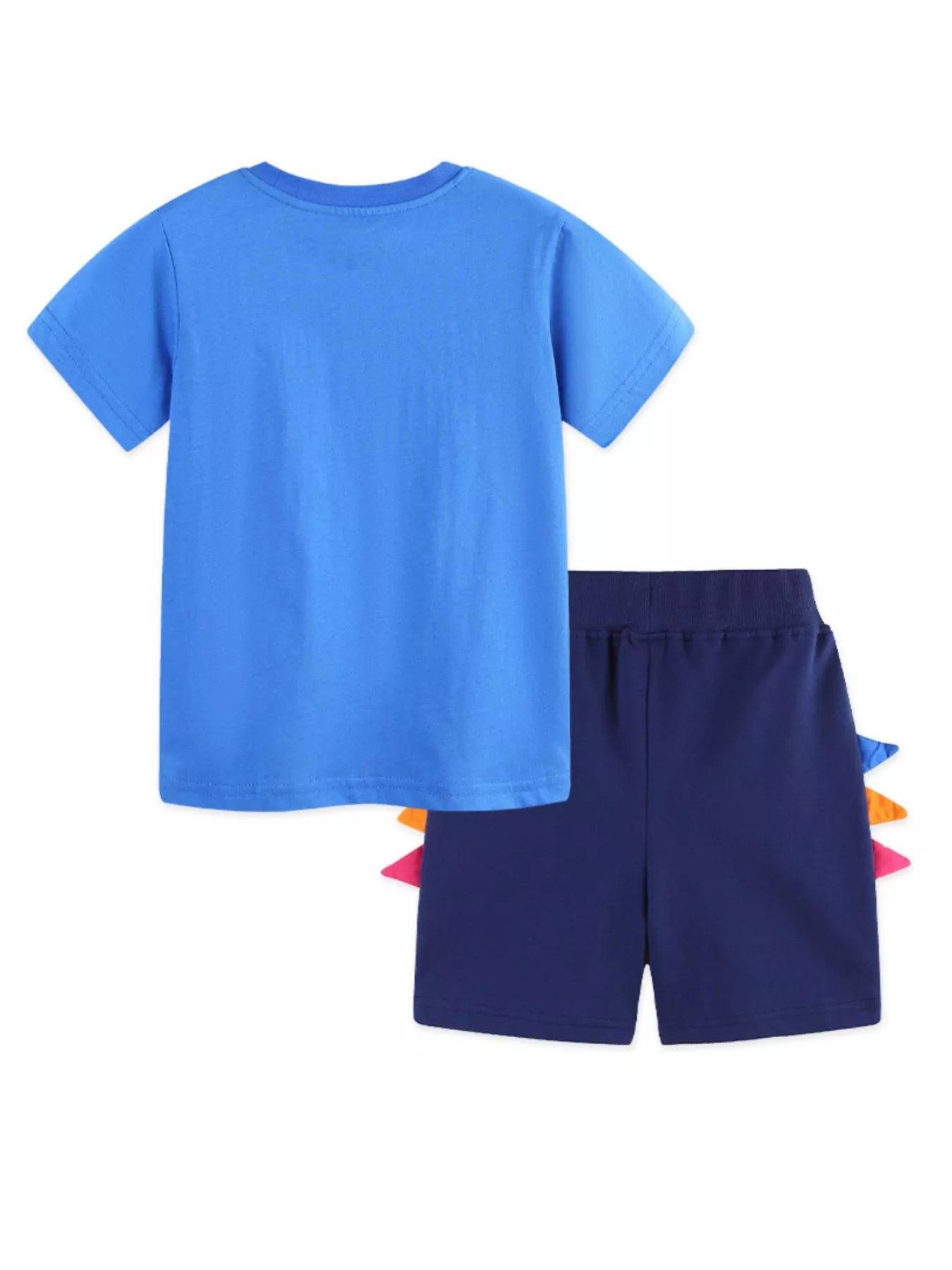 Children's Animal Print Tee & Dinosaur Decor Shorts Set