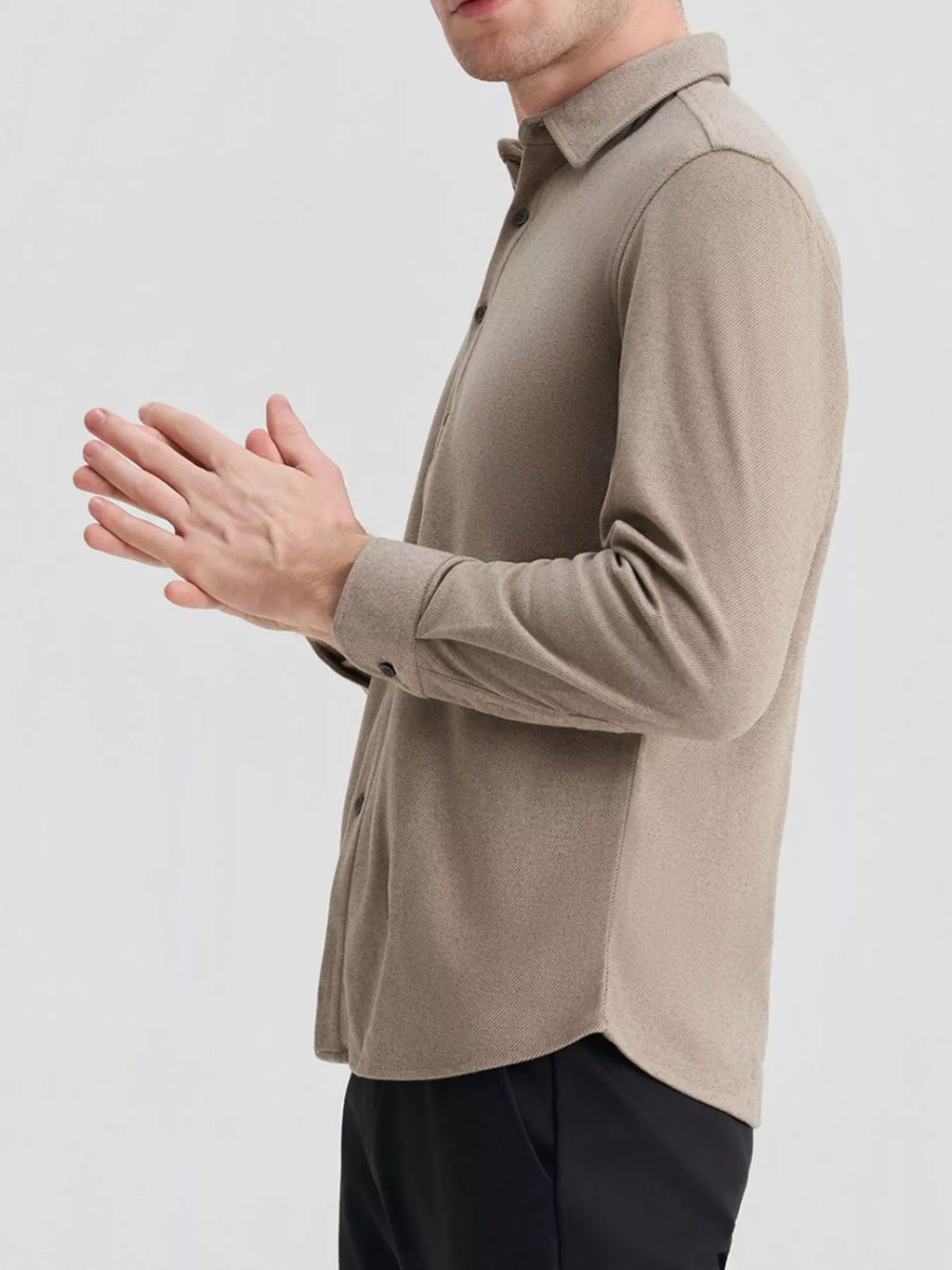 Men's Plus Size Casual Long Sleeve Button-Down Shirt