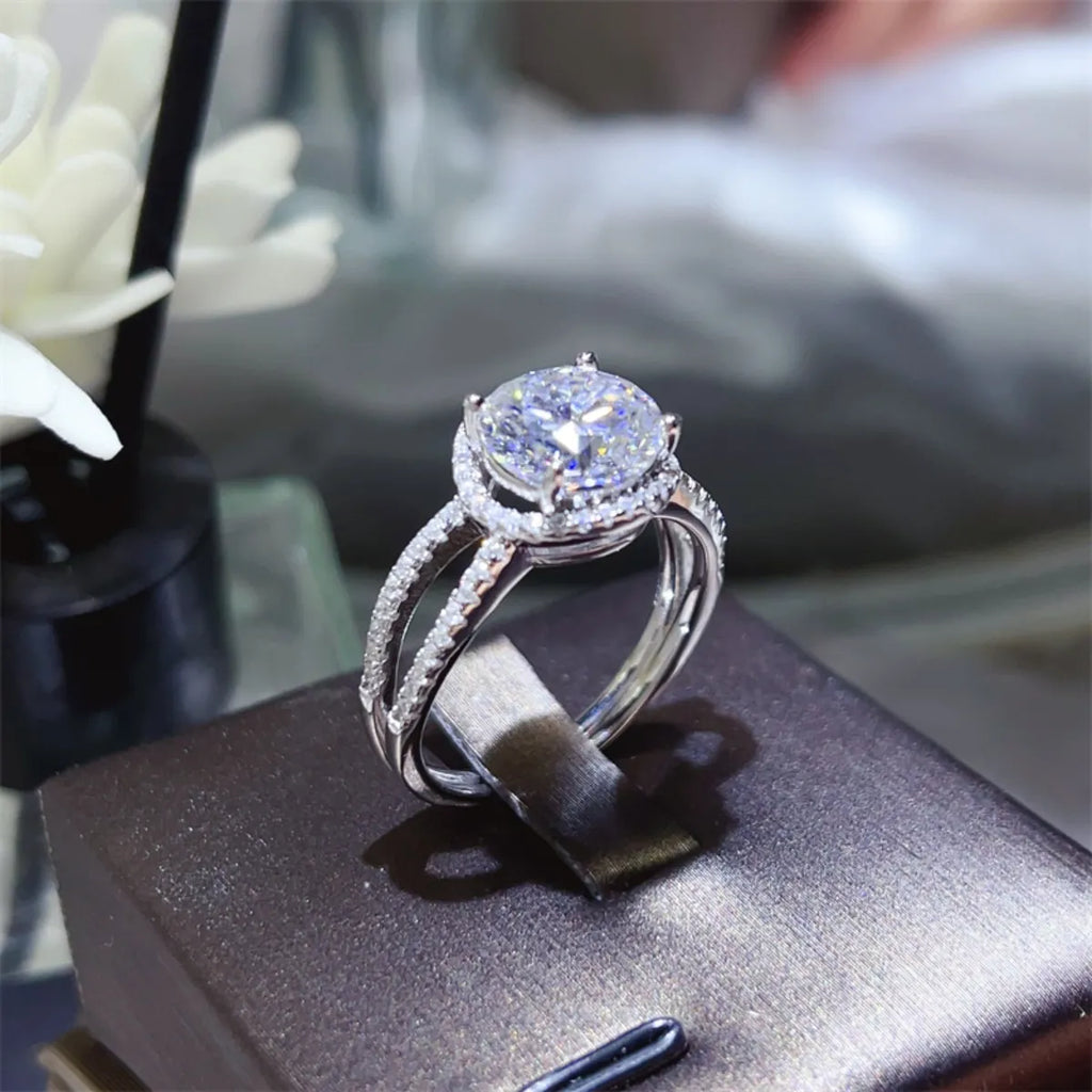 2 Carat 925 Sterling Silver Moissanite Ring