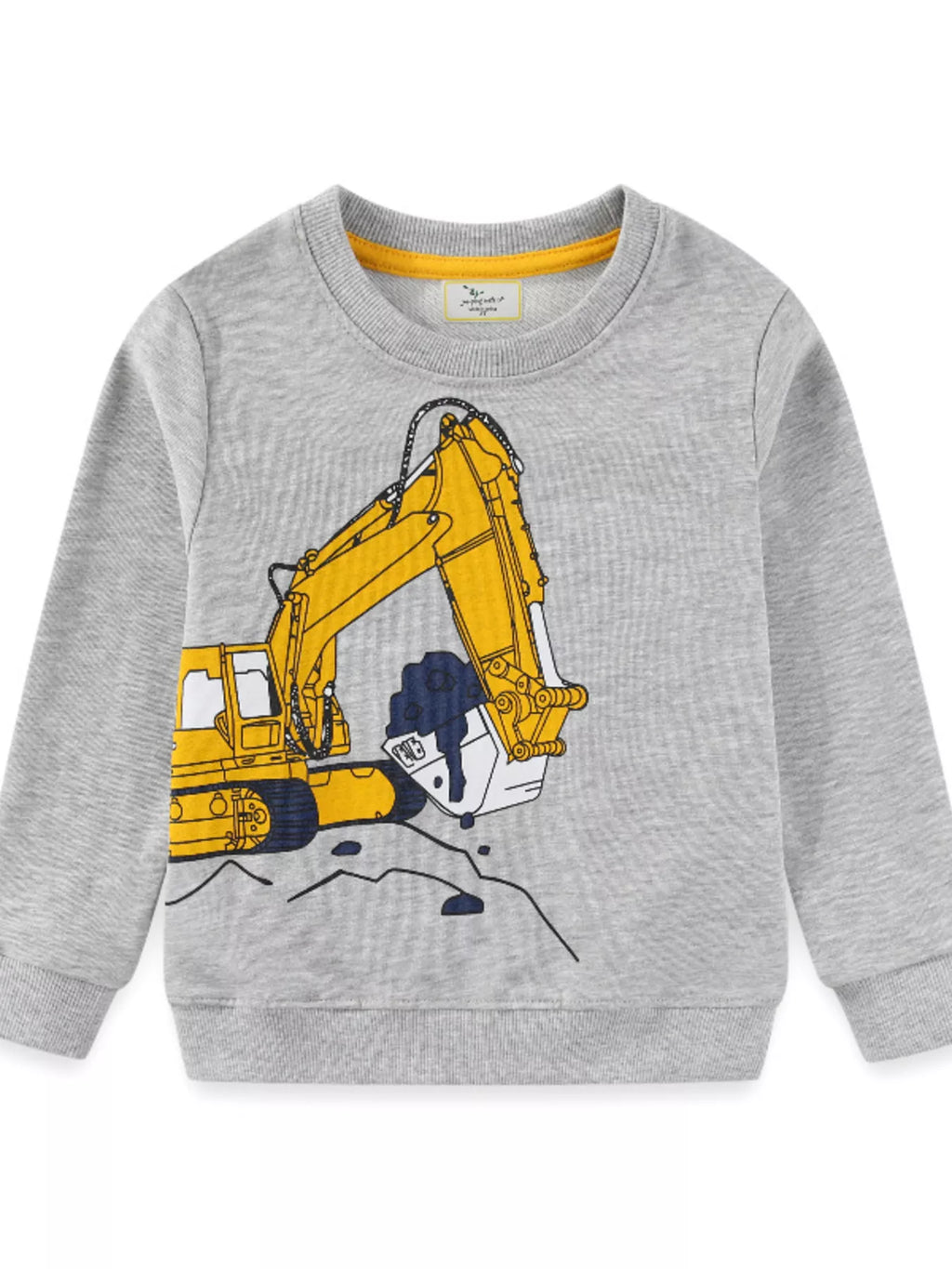 Children's Excavator Crew Neck Sweatshirt