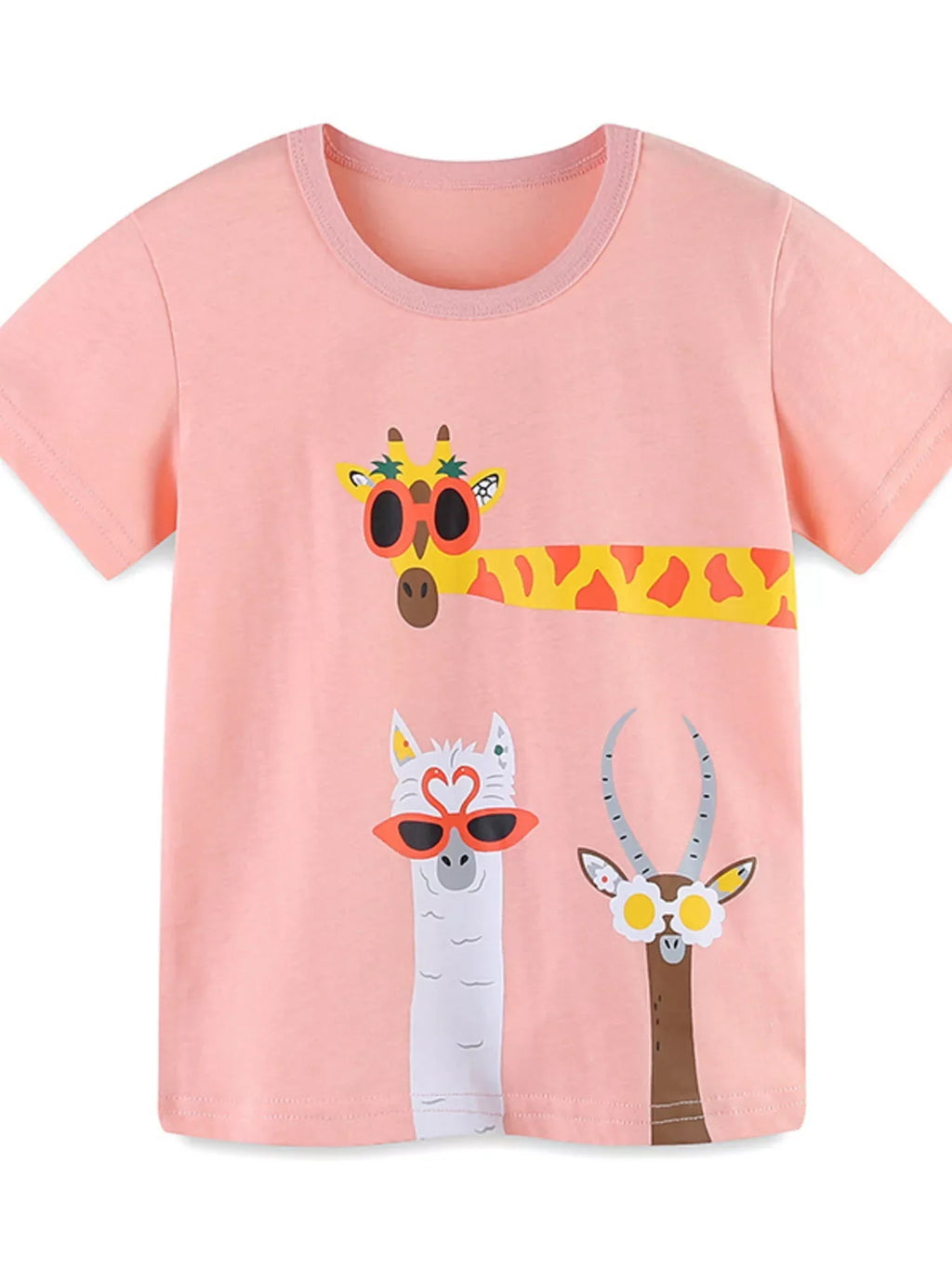Children's Cartoon Animal Print T-Shirt