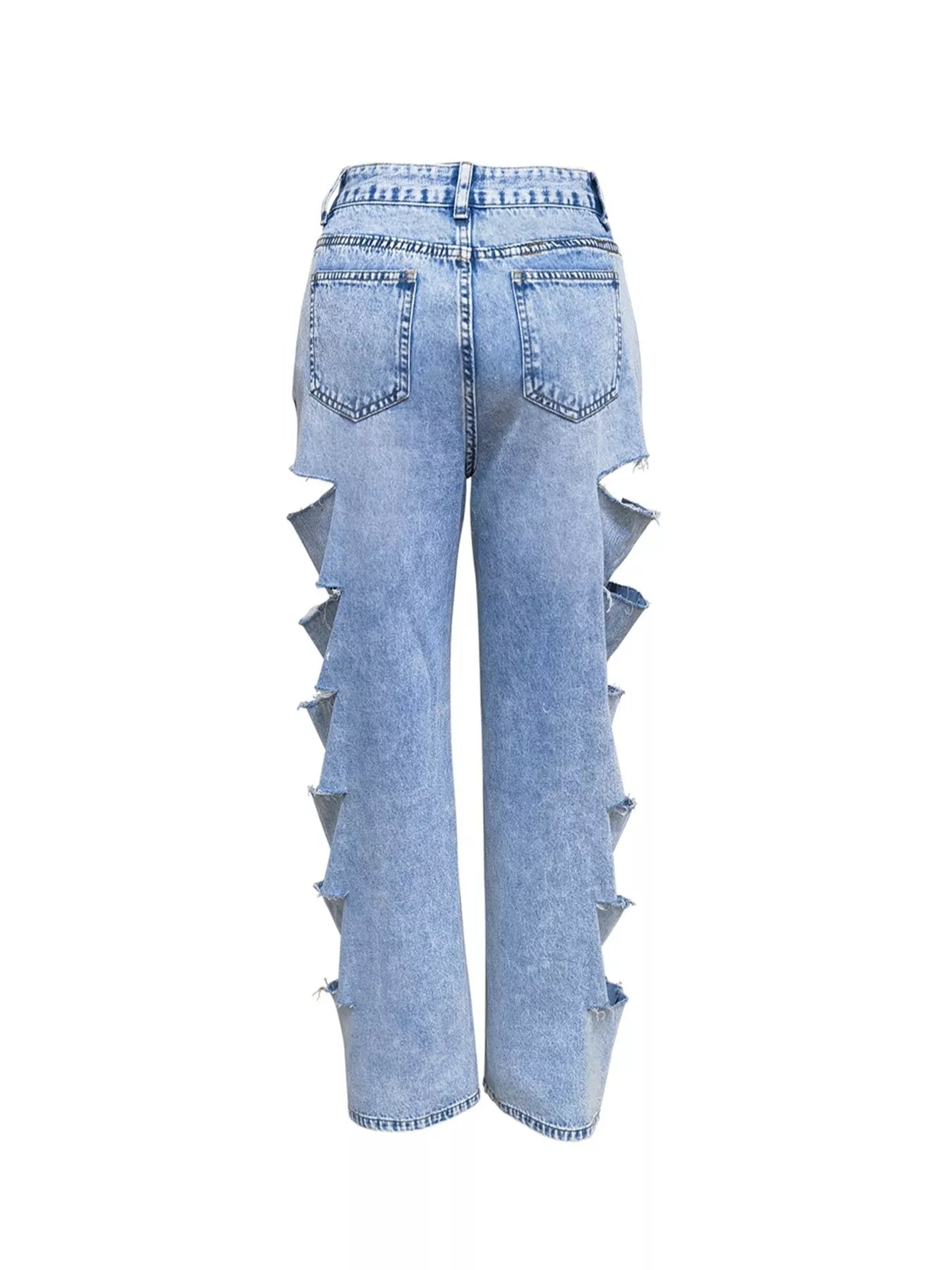 Distressed Wide Leg Jeans