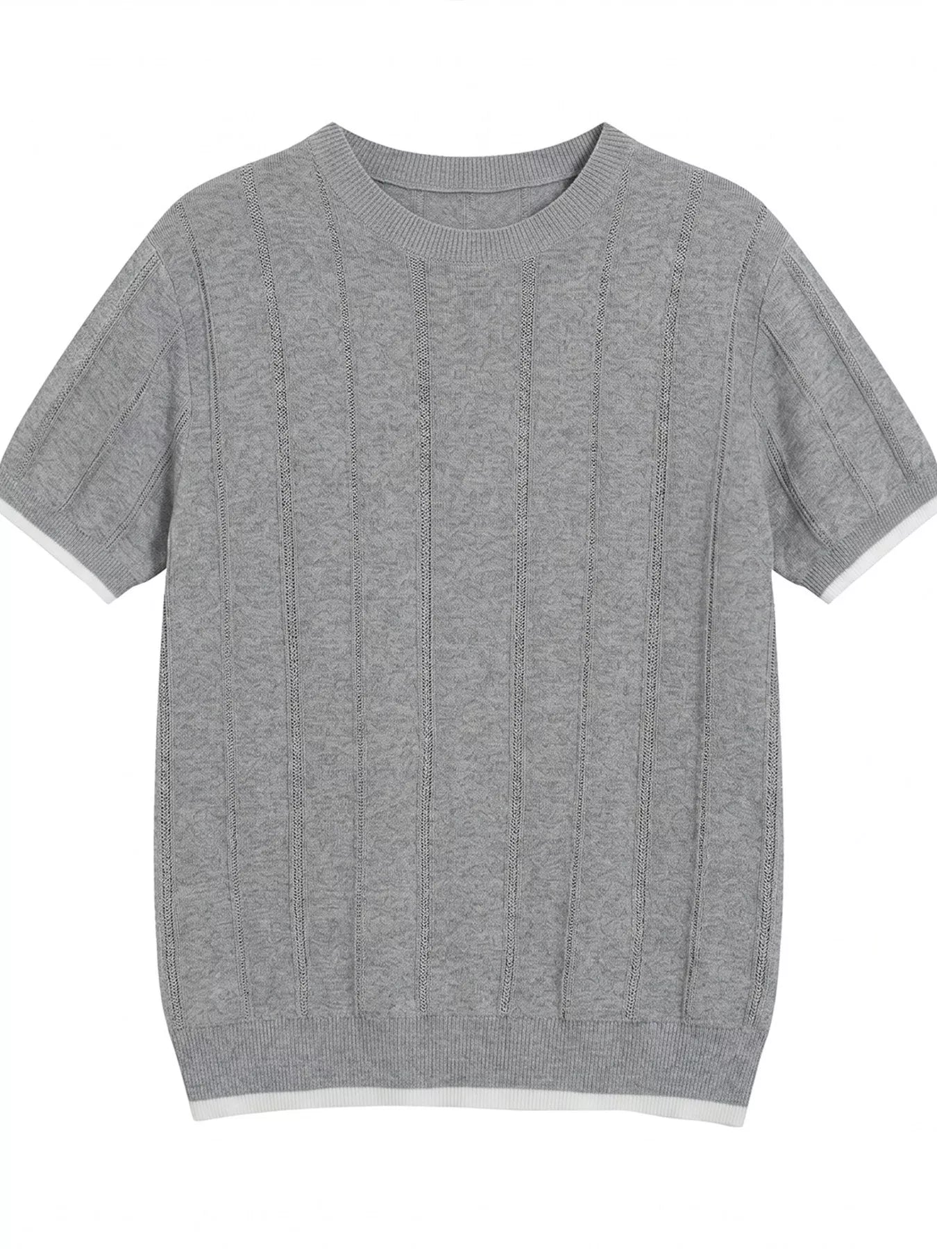 Men's Contrasting Trim Knit T-Shirt
