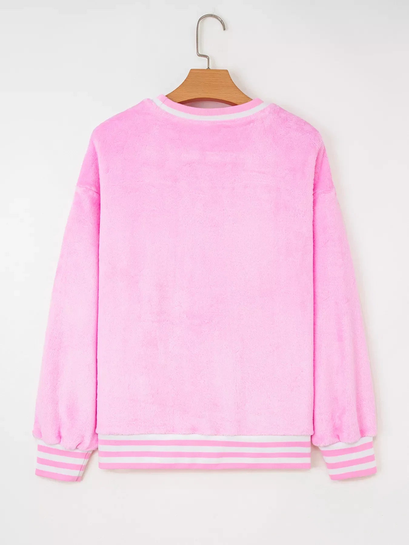 Sequin Chenille MERRY Graphic Plush Sweatshirt